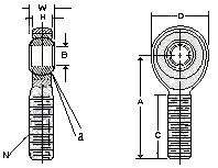 silver series high strength rod ends