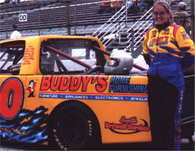 Miss J Green races in a Lady Eagle Safetywear custom made nomex drivers uniform 