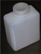 hpde rectangle catch bottle ideal for oil or coolant systems