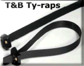 Tand B ty-raps uv black ty-rap ties